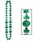 St. Patricks Theme - Shamrock Beads with Kiss Me Lips - Pack of 12